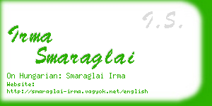 irma smaraglai business card